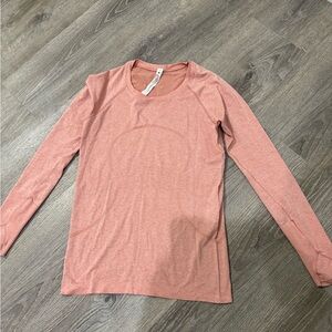 Like New Women Lululemon Swiftly Tech Long Sleeve 2.0 Pink Savannah/Pink Mist